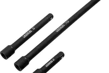 70032-3/8-Inch Drive Impact Extension Bar Set - 3-Inch, 5-Inch, and 10-Inch Laser Etched Socket Extensions Expand the Range of Impact Drivers