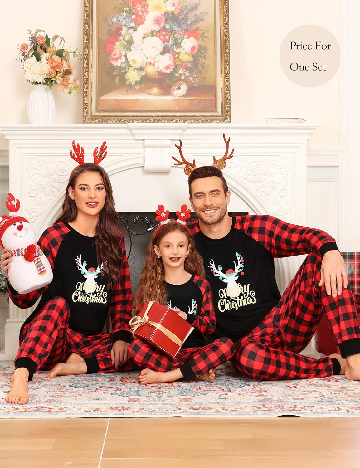 Christmas Pajamas Sets for Family Christmas Pjs Women Men Kid Sleepwear Holiday Festival Loungewear
