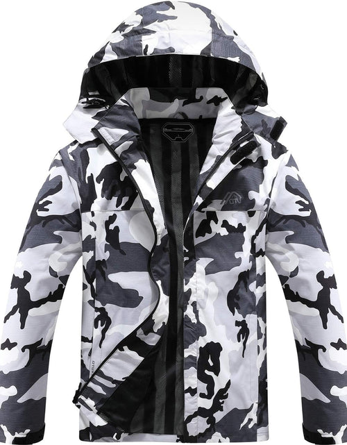 Load image into Gallery viewer, Men'S Lightweight Waterproof Hooded Rain Jacket Outdoor Raincoat Shell Jacket for Hiking Travel
