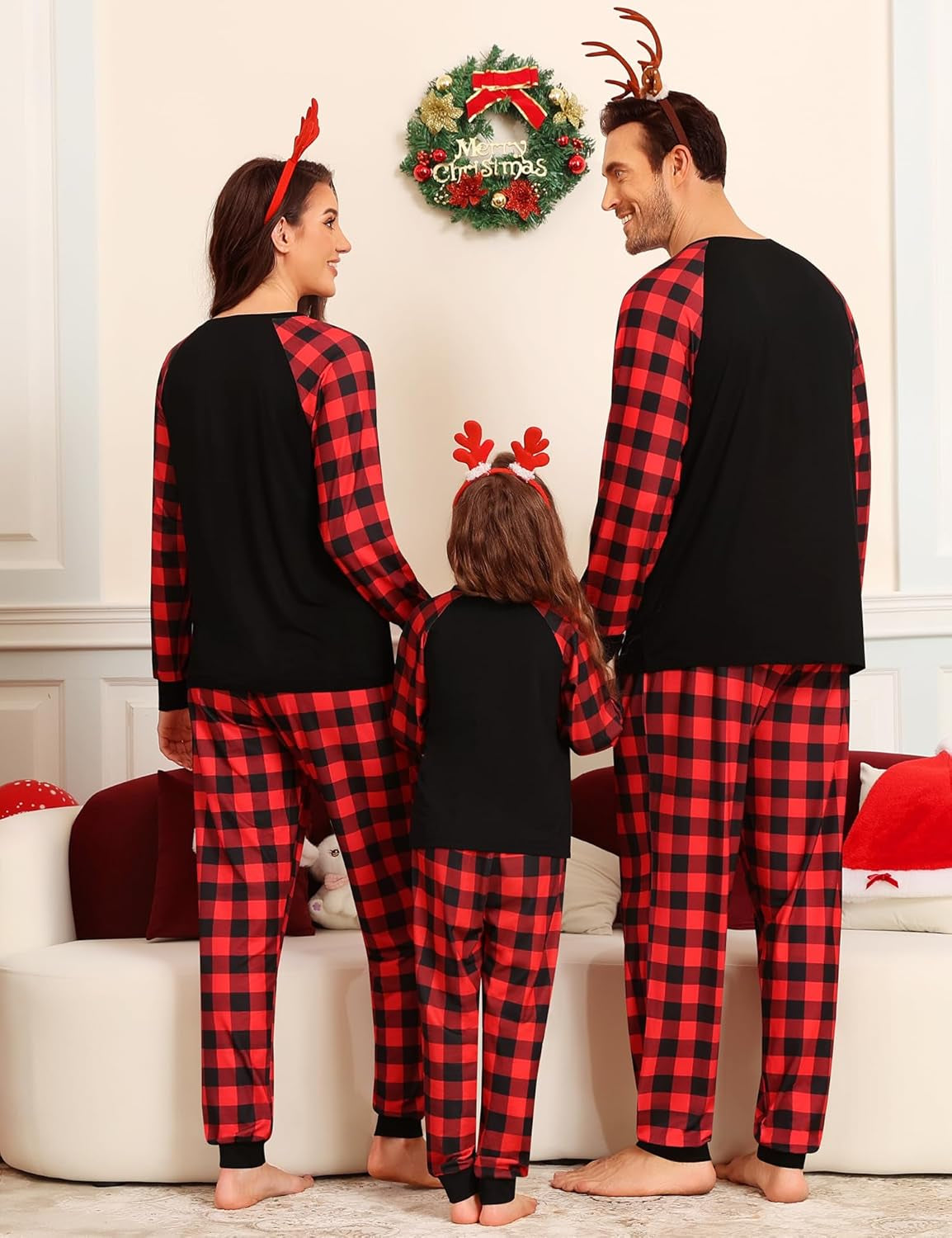 Christmas Pajamas Sets for Family Christmas Pjs Women Men Kid Sleepwear Holiday Festival Loungewear
