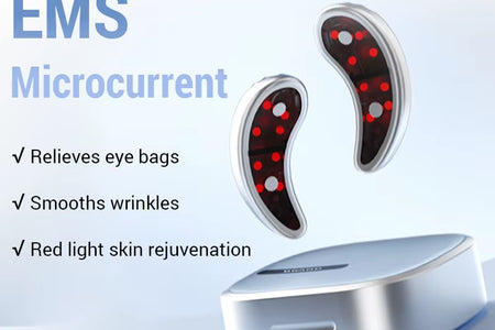 Led Red Light Eye Care Therapy EMS Pulse Micro-Current Device Eye Massager to Relieve Fatigue for Treatment under Eye Wrinkle
