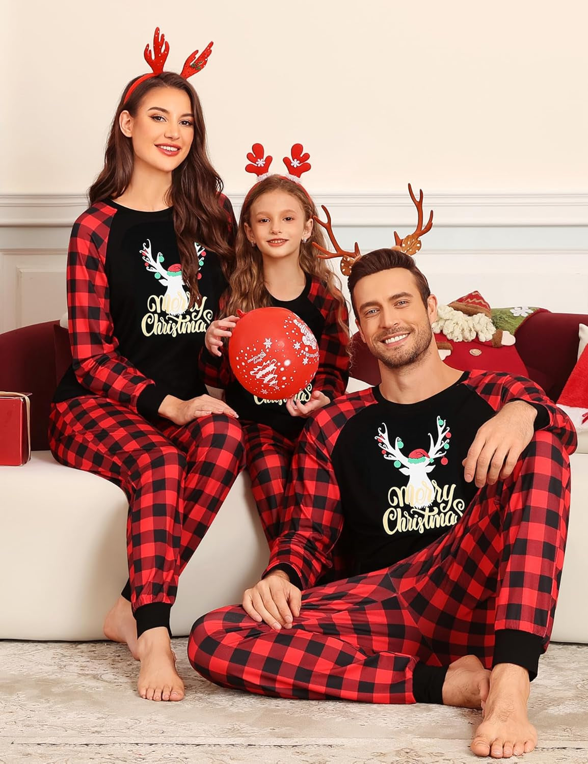 Christmas Pajamas Sets for Family Christmas Pjs Women Men Kid Sleepwear Holiday Festival Loungewear