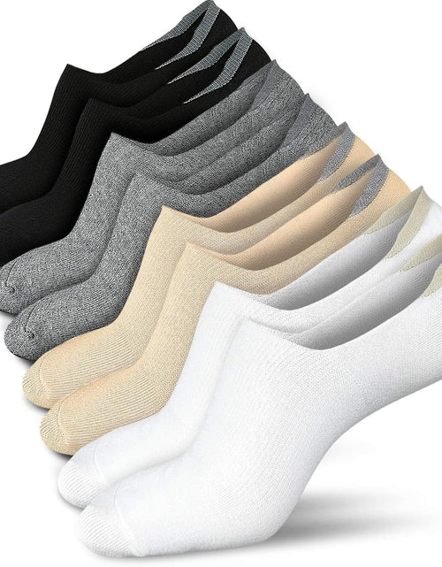 Load image into Gallery viewer, No Show Socks Women Low Socks Non Slip Flat Boat Line 4/8 Pairs
