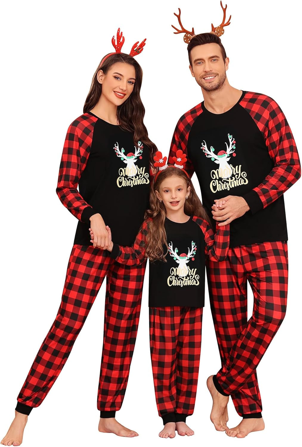Christmas Pajamas Sets for Family Christmas Pjs Women Men Kid Sleepwear Holiday Festival Loungewear