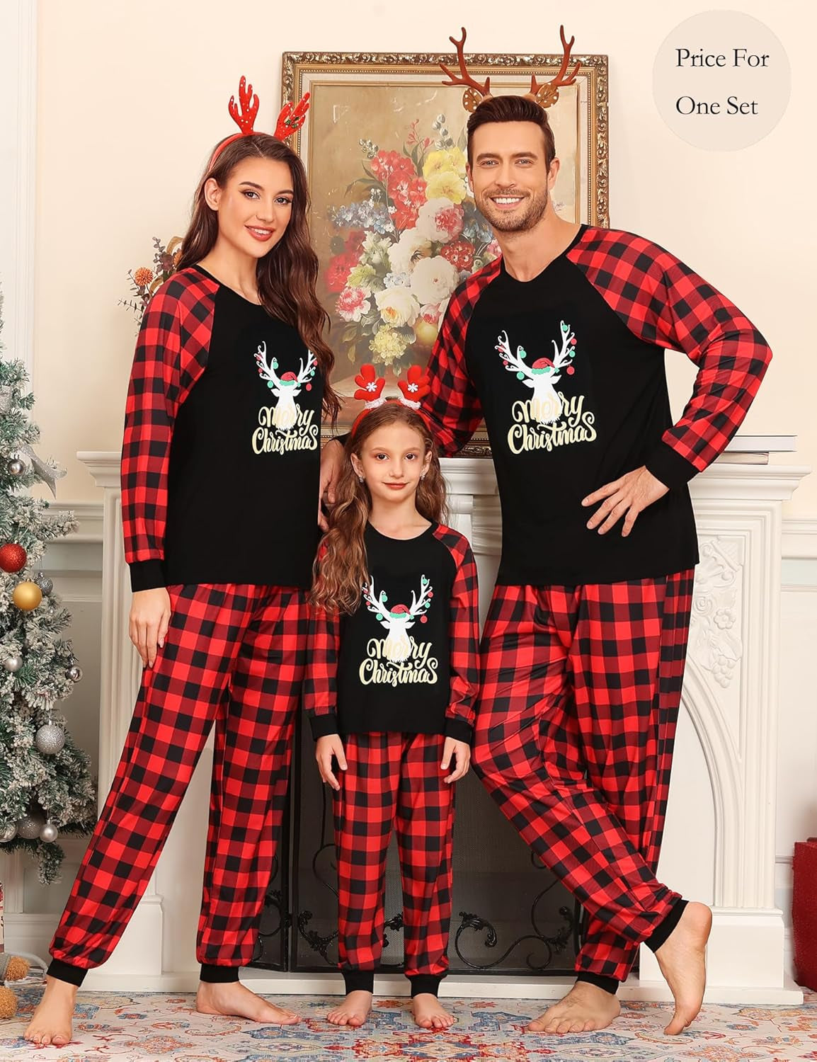 Christmas Pajamas Sets for Family Christmas Pjs Women Men Kid Sleepwear Holiday Festival Loungewear