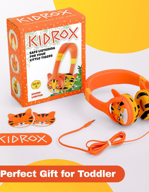 Load image into Gallery viewer, Toddler Headphones for 1 + Year Old — 85Db Volume Limited Baby Headphones for Toddlers 1-3, Infant Headphones, Wired Child Headphones for Airplane Travel, Toddler Headphones for 2 Year Old

