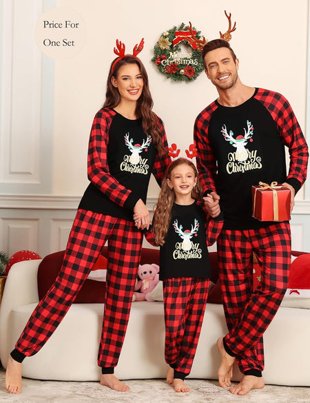 Christmas Pajamas Sets for Family Christmas Pjs Women Men Kid Sleepwear Holiday Festival Loungewear