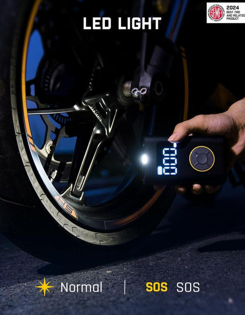 Load image into Gallery viewer, Portable Tire Inflator: Smart ON/OFF Hose Design
