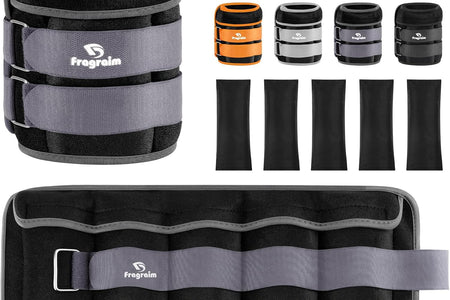 Adjustable Ankle Weights 1-3/4/5/6/8/10/12/15/20 LBS Pair with Removable Weight for Jogging, Gymnastics, Aerobics, Physical Therapy