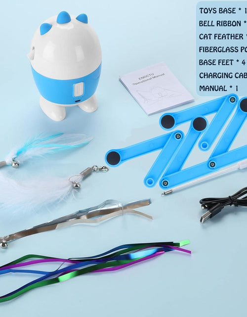 Load image into Gallery viewer, Cat Toys Interactive, Cat Light Toy and Cat Feather Toys 2 in 1, Recharge Cat Exercise Toys for Indoor Cats, Adjustable Cat Toy Automatic Light
