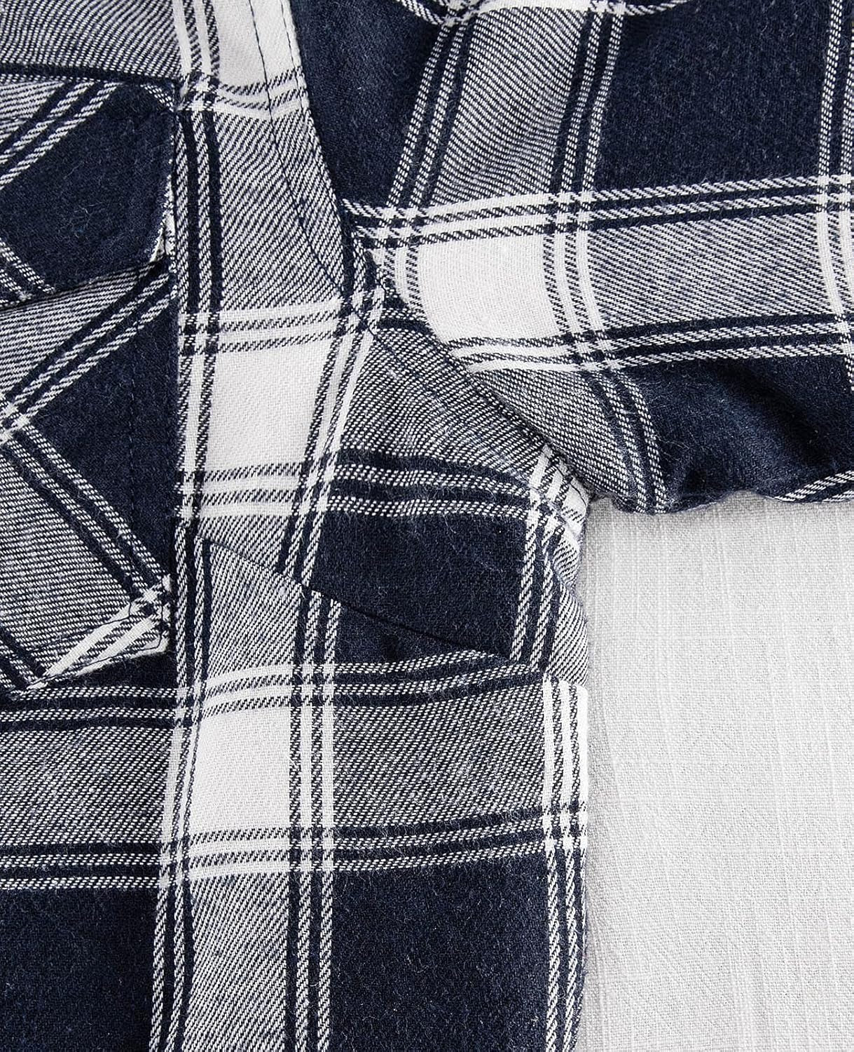 Womens Sherpa Lined Flannel Jacket with Hand Pockets, Plaid Button down Fuzzy Shirt Jackets
