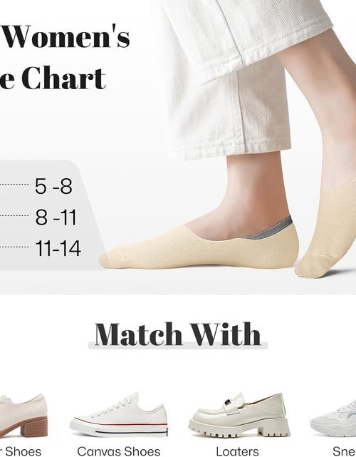 Load image into Gallery viewer, No Show Socks Women Low Socks Non Slip Flat Boat Line 4/8 Pairs

